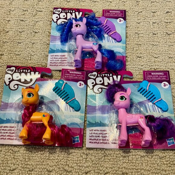 3 New My Little Pony With Combs - Picture 1 of 1